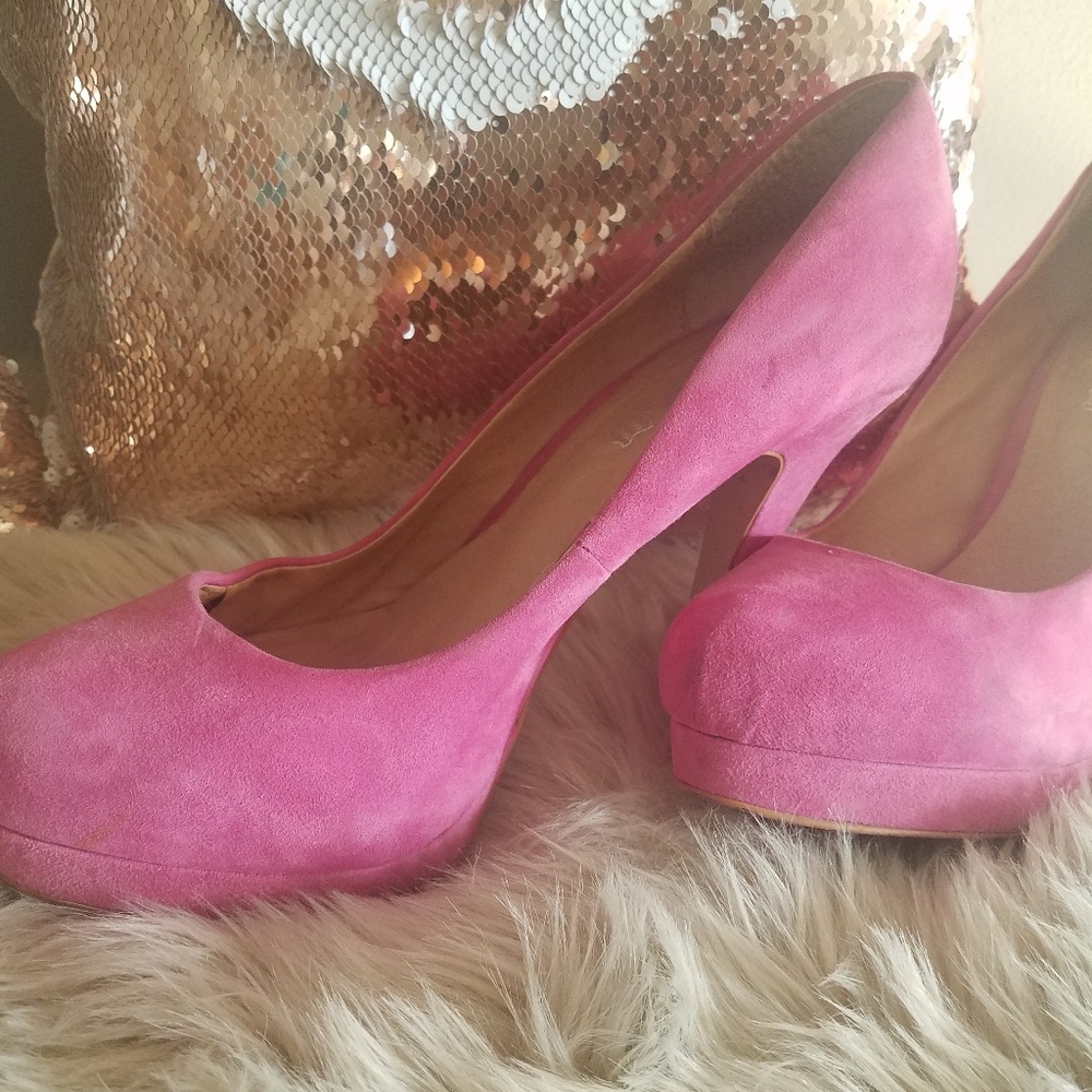 Pink suede shoes